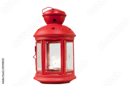 Red Decorative Lantern On A White Background Buy This Stock