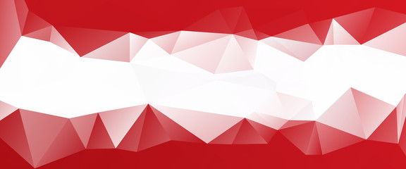 Wall Mural - white red triangular abstract background