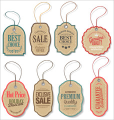 vintage style sale tags design