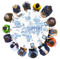Poster - Global People Digital Device Technology Support Concept