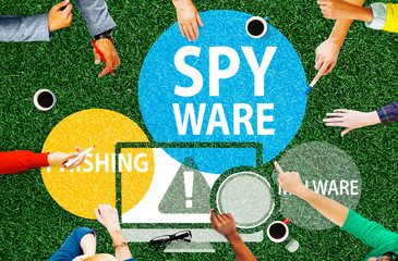 Wall Mural - Spyware Hacking Phishing Malware Virus Concept