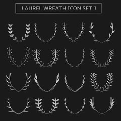 Wall Mural - Laurel Wreath set