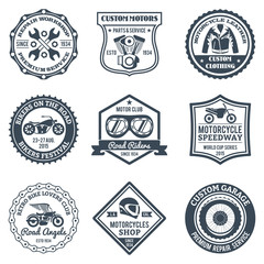 Sticker - Motorcycle Labels Black