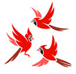 Stylized Bird - Northern Cardinal