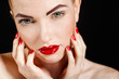 © GTeam - Studio portrait of a redhead female model.