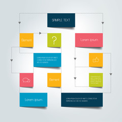 Wall Mural - Flow chart scheme. Infographics elements. Vector design.