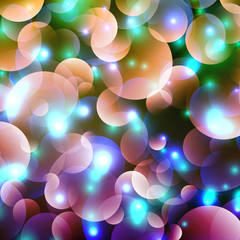 Wall Mural - christmas background. snow, blured background