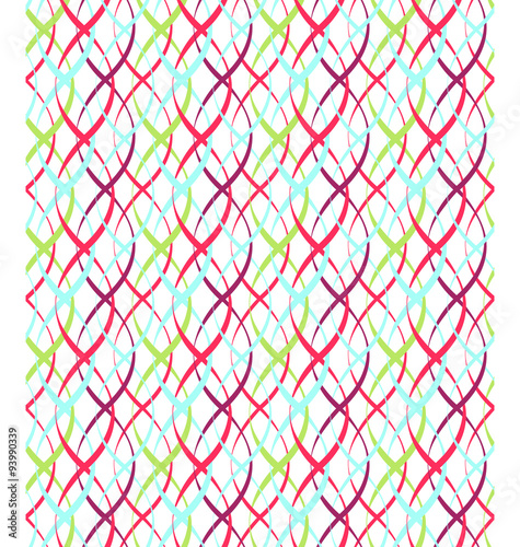 Fotografia, Obraz Seamless Bright Fun Abstract Vertical Pigtail Pattern