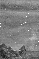 Wall Mural - earth from venus, vintage engraving.
