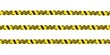 © Fredex - Yellow and Black Striped HAZARD Tape Lines Isolated on White