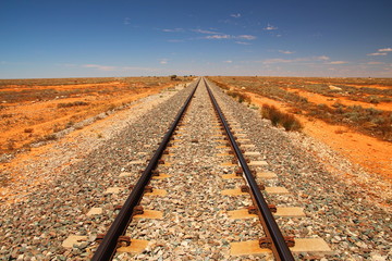 Poster - Indian-Pacific Railway across the Australian outback