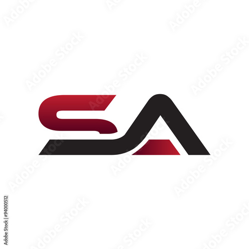 Modern Initial Logo Sa Stock Vector Adobe Stock