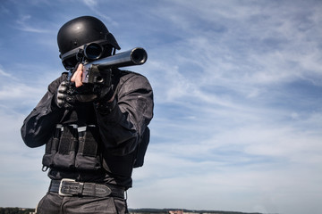 SWAT police sniper