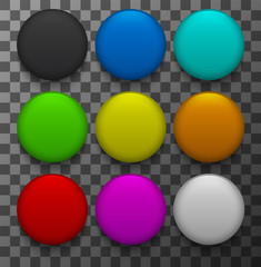 Poster - Vector modern colorful web buttons set 