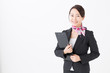 © taka - portrait of asian businesswoman on white background