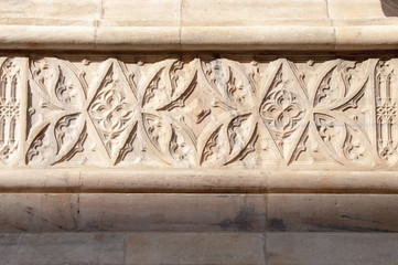 Floaral ornament on the marble wall