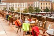 Sukiennice terrace cafe in Cracow