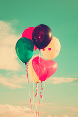 Wall Mural - balloons at sky