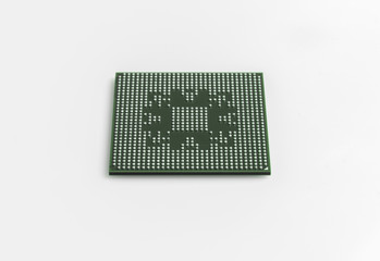 microchip bga with lead balls for repair computer equipment vector illustration
