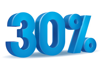 Poster - Vector of 30 percent in white background