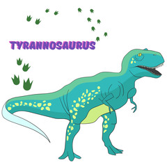  Cartoon dinosaur vector illustration