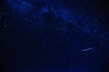 A shooting star in the sky