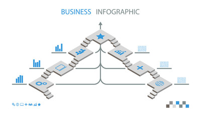 Poster - Business infographic. Vector illustration for workflow layout, diagram, number options, web design.