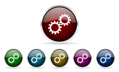 Aufkleber - gear vector icon set