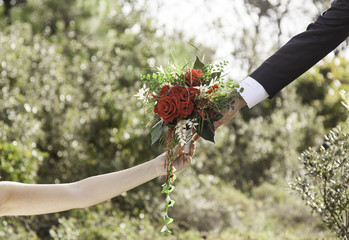 Wedding bridal bouquet