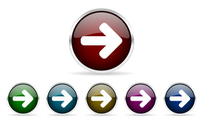 Poster - right vector icon set