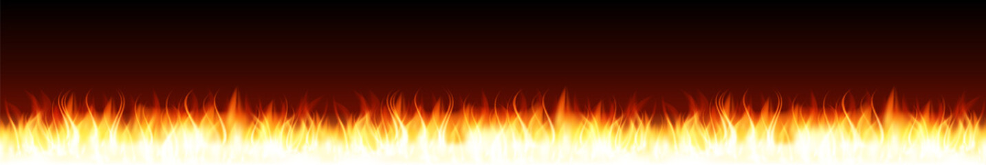 Wall Mural - Burning Flame of Fire. Vector Illustration