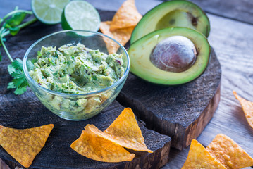 Poster - Guacamole with tortilla chips