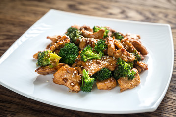 Poster - Chicken with broccoli