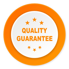 Poster - quality guarantee orange circle 3d modern design flat icon on white background