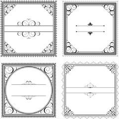 Canvas Print - vintage background set