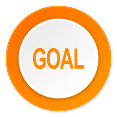 Aufkleber - goal orange circle 3d modern design flat icon on white background