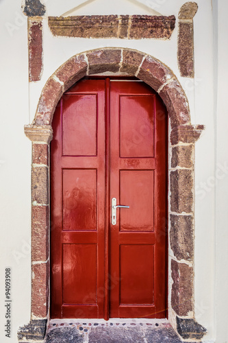 Obraz w ramie Elegant red door