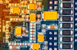 © bukhta79 - Printed computer motherboard with microcircuit, close up