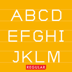 Poster - Geometrical monotype typeface A to M Regular