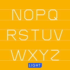 Poster - Geometrical monotype typeface N to Z Light