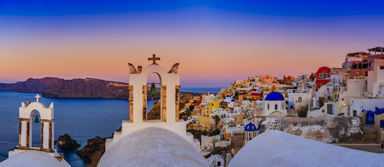 Sticker - Santorini, Greece - Oia at sunset