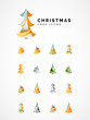 © antishock - Set of abstract Christmas Tree Icons, business logo concepts