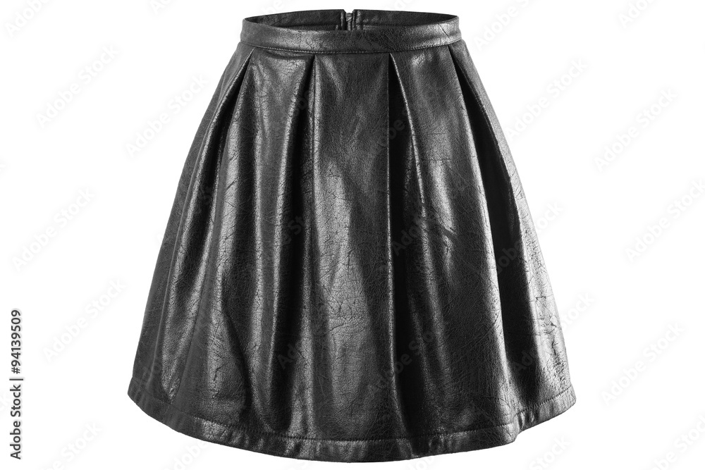black leather skirt - obrazy, fototapety, plakaty 