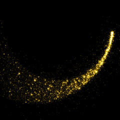 Aufkleber - Gold glittering stars dust tail