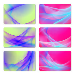 Wall Mural - Set of backgrounds template for gift, credit, business cards or flyers