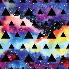 Wall Mural - galaxy seamless pattern.