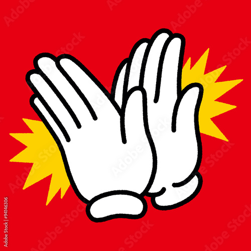 ハンドサイン 拍手 線画 Stock ベクター Adobe Stock