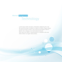 Poster - Blue abstract technology background. With space for your text