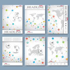 Poster - Modern vector set of brochures, magazine, flyer, booklet, cover