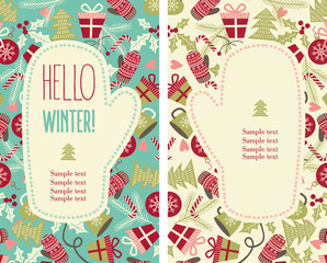 Wall Mural - christmas card. design elements. greeting card. vector illustration